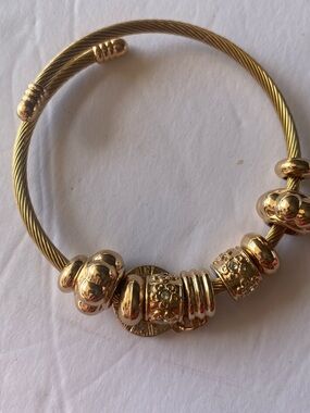 Gold-Tone Beaded Cable Bracelet - Women's Jewelry